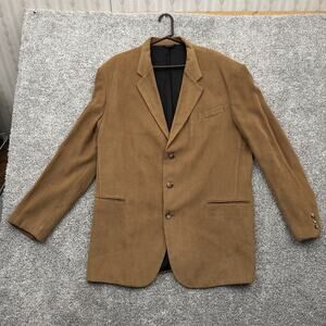 Carlo Stella Suit Coat Mens Size 44L Retro Preppy Office Dapper Professional